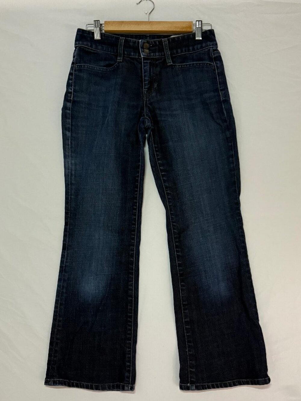 Y2K Gap Curvy Stretch Bootcut Jeans Dark Wash Flap Pocket Size 4R Womens